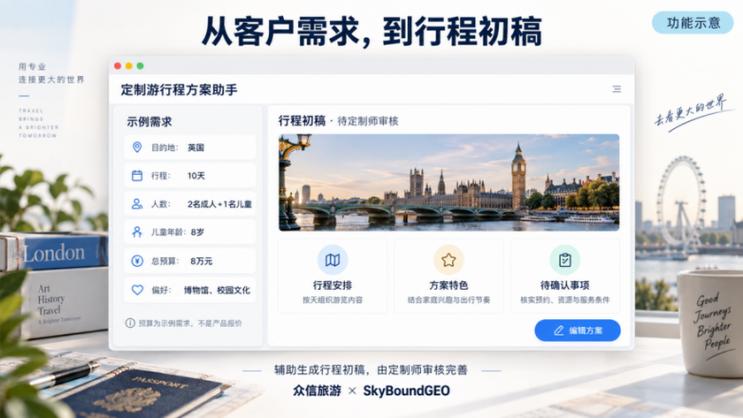从行程搜索到对话咨询 众信旅游携手SkyboundGeo共建AI时代的产品与服务新生态